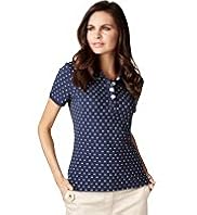 Per Una Pure Cotton Spotted Polo Shirt