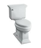 Kohler K-3526-0 Memoirs Comfort Height elongated two-piece toilet with Stately design and trip lever