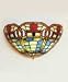 Inventures AMB3004 Half-Moon Stained Glass Floral Rim Ambiance Sconce