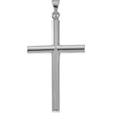 14K White Gold Cross Pendant