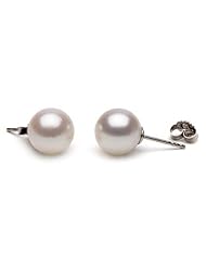 Akoya Pearl Earrings: 9.0-9.5mm White AAA