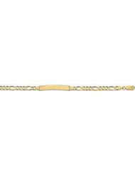 5mm 14k Concave Figaro ID Bracelet 8"