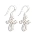 Polished Woven Cross Earring on French Wire