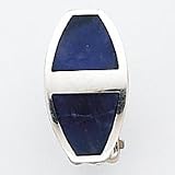 Sterling Silver Sodalite Inlay Non-pierced Earrings