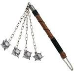 Medieval Wooden Quadruple Mace Ball THIS ITEM NOT SOLD IN CA,HI,MA,NY,DE