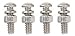 Stainless Steel License Plate Fasteners (Metric Size)
