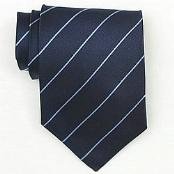 Silk Navy/It.Blue Woven Necktie