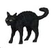 Dollhouse Miniature Black Frightened Cat