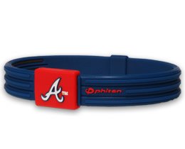 Phiten Sport Medium Atlanta Braves Bracelet MLB X30