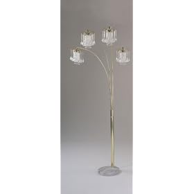 Crystalline Decor Gold Floor Lamp By Acme Furniture