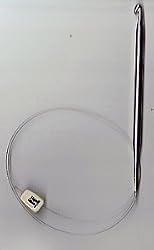 Silvalume Flexible Afghan Hook 22 Inch -Size G 6