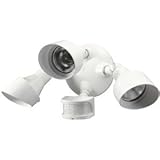 Heath Zenith SL-5798-WH-A 270-Degree Triple Head Halogen Motion Sensing Security Light, White