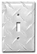 Diamond Polished Aluminum Single Switch Cover