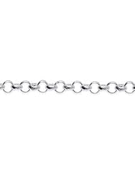 Ladies Sterling Silver 45 cm Long 1 mm Wide Jaseron Neck Chain for Charm Holder