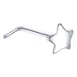 Sterling Silver Star L-Shaped Nose Ring