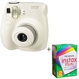 Fujifilm Instax Mini 7S Instant Film Camera Kit, (White) with Fujifilm Instax Mini Instant Daylight Film, Twin Pack, 20 Exposures, ISO 800.