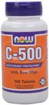 C-500 with Rose Hips by NOW Foods - Vitamins (500 mg - 100 Tablets)