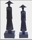 15 Oriental Lady Carved Wood Statue Asian Sculpture Art