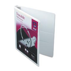 Avery 17002 Durable View Binder, .5 inch EZ-Turn Ring - White
