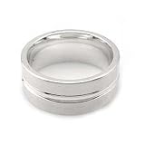 14k white gold wedding bands 8mm fancy