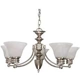 Nuvo Lighting Empire Brushed Nickel Six-Light Chandelier