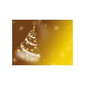 Westcott Photo Basics 6' x 8' Holiday Fantasy, Brown to Yellow Background with White Holiday Tree Scenic Cotton Muslin Background #959