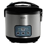 Krups FDH212-76 rice cooker, black & metal.