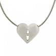 New Silver Heart Pendant Diamond Silver Snake Chain 925