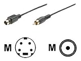 MANHATTAN S-Video Kabel 1 x S-Video auf 1 x Cinch ST schwarz. 1.8 m