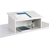 Portable Fold-Up Tabletop Lectern, 28W X 16D X 13-7/8H, Gray