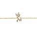 Bracelet Femme Gourmette 18 cm Fée Clochette Luciole Etoile Oxyde de Zirconium Plaqué Or