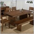 Jofran 6 Piece Dining Table Set in Braeburn Rough Hewn Cherry