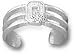 Ohio State Buckeyes Solid Sterling Silver Block ''O'' Toe Ring