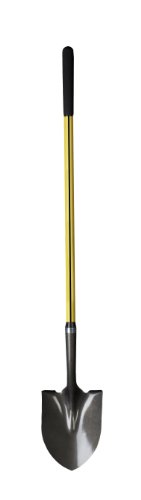 Nupla RP2L #2 Round Point Shovel with 16 Gauge Hollow Back Blade and Butt Grip, 48" Classic Handle