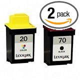 Lexmark #70 # 20 Black and Color InkJet Print Cartridge Pack for Select Lexmark printers by Lexmark