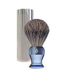 eShave - Travel Shave Brush Fine Badger with Canister (Blue)