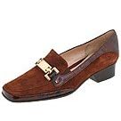 Buy Amalfi by Rangoni Frizzy | Ladies Slip-on Dress Shoes Legno Suede Dark Brown Croc Patent by Amalfi Rangoni