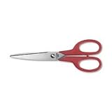 Westcott 13730 Stainless steel student scissors, 6-1/4 pointed tip, red handles, 12 per pack