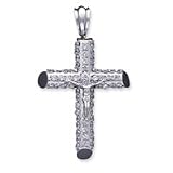 Sterling Silver CZ Cross Pendant QC4362