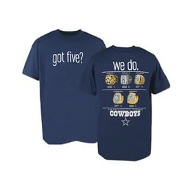 Click here to buy Dallas Cowboys Got Five Super Bowl Champions T-shirt by Reebok.