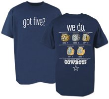 Apparel: Dallas Cowboys Got Five Super Bowl Champions T shirt