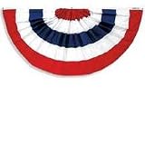 Red-white-blue Stripes Full Fan by Arkansas Flag and Banner