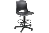 Contoured Plastic Stool With Pneumatic Height Adjustment