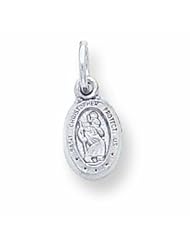 10k White Gold St. Christopher Medal