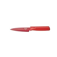 Kuhn Rikon 4-Inch Nonstick Colori Paring Knife, Red