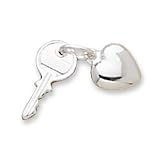 Heart and Key Charm