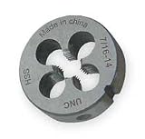 Westward 2LWU9 Rd Solid Die, HSS, 1/4-32, 1 In OD