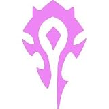 WORLD OF WARCRAFT HORDE PVP - WOW - 6 PINK - Vinyl Decal Window Sticker
