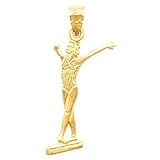 14K Yellow Gold Gymnast Pendant