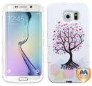 For SAMSUNG S6 EDGE Hard Shockproof TUFF Hybrid Dual Layer Rugged Protective Case Cover &amp; Disinfecting Alcohol Pad V|3 (Love Tree White)